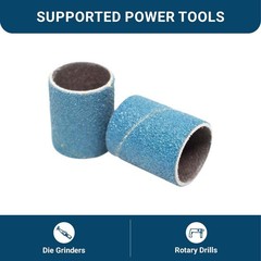 Benchmark Abrasives 3/4” x 1” Zirconia Abrasive Spiral Band Sleeves for Deburrin