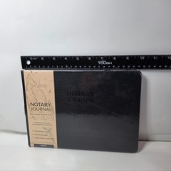 Skyline Notary Journal Official Record Log Book 250 Entries Vegan Leather Black