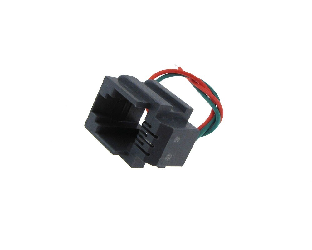 RJ11 6P2C Modular Jack Connector with Cable – Pack of 2