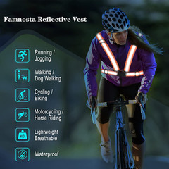 5 Pockets Safety Vest Reflective Belt Straps W/ High Visibility Stripes Security