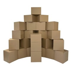 UOFFICE Multi-Depth Corrugated Boxes 8″ x 8″ x 8″ Bundle 25 Cube Boxes
