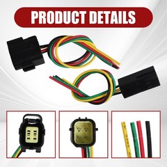New Waterproof 4 Pin Electrical 1.8mm Wire Connector Plug 6″ Assembled for car