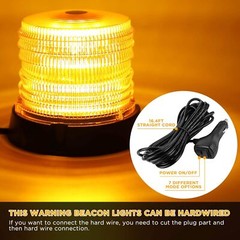2pcs 60LED Beacon Strobe light Flashing Emergency Light Amber roof top lights