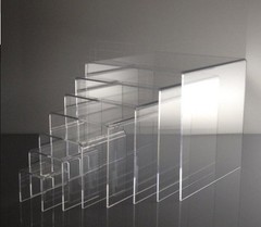 Clear Acrylic 3-Sided Square Riser Displays – Select Sizes Available