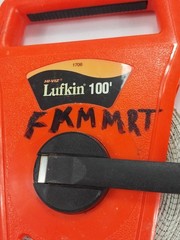 Lufkin Hi-Viz 100’ Open-Reel Long Tape Measure – Model 1706 – Fiberglass – Orang