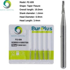 Wave Dental Carbide Bur FG High Speed 169L 699 701 701L Long Shank Friction Grip