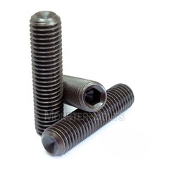 M8 Socket Set Screws, Cup Point, 45H Black Alloy Steel, High-Strength DIN 916