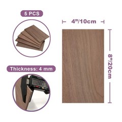 Walnut Wood Sheets Thin Lumber, Black Dark Unfinished Board for dark brown