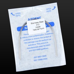 10Packs AZDENT Dental Orthodontic Stainless Steel Round Arch Wires Natural Form