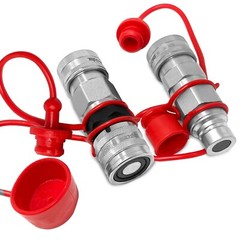 TL106 Flat Face to Ag style Hydraulic Quick Connect Coupler Adapter Set