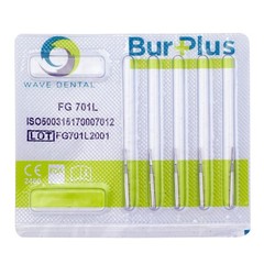 Dental Carbide Burs FG701L Friction Grip Flat End Taper Cross Cut Long Head 21mm