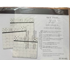 2027 Magnetic Pad Calendar Rae Dunn 17 Months Bee Design Aug 2026- Dec 2027