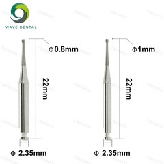WAVE Dental Tungsten Carbide Burs Round Head RA Low Speed Burs Dia 2.35mm 5Pcs