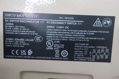 Socomec 19ES4200 SIRCO MOT DC ESS Multipolar Load Break Switch 2000a 1500v-ac