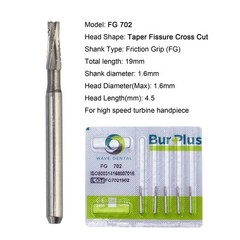 Wave Dental Carbide Burs Surgical Bur 25mm Friction Grip FG High Speed 702 701