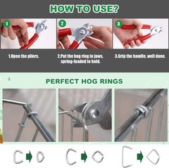 1000Pcs 1/2″ Hog Rings, Galvanized Hog Rings for Auto Upholstery Furniture 