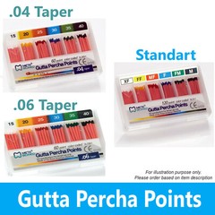 Gutta Percha Points Taper 0.4 / 0.6 /Standart, All Sizes Dental Endo Meta Biomed