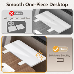 15.7″×7.5″ Clamp-On Desk Extender and Organizer Shelf, Adjustable White