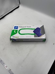 Medline FitGuard Touch Nitrile Gloves Large 100 Count Purple Exam Powder Free