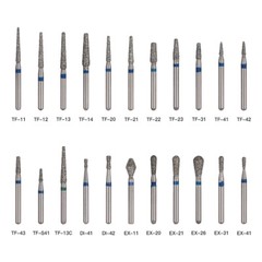 1000pcs/200Box AZDENT Dental Diamond Burs For High Speed Handpiece Friction Grip