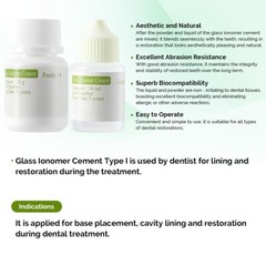 Dental Permanent Glass Ionomer Cement Crown Bridge fixing Lining Luting Glue