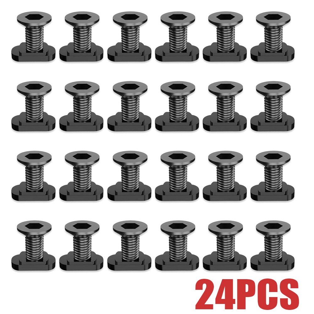 24 PCS Mlok Screws and Nuts Replacement Sets, M-Lok Rail Mount Screws & T-Nuts A