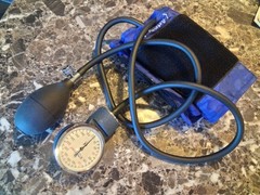PARAMED Aneroid Sphygmomanometer with Stethoscope Manual Blood Pressure