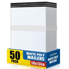 LINSIRON Poly Mailers 10×13 Inch 50 Pcs, Large Shipping Bags for Clothing, Wa…