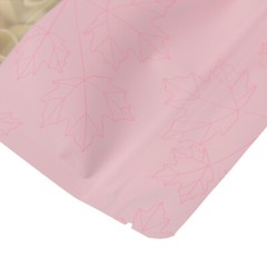 Pink/Silver Leaf Bottom Gusset Aluminum QuickQlick™ Pouch for Bath Salt Products
