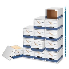 Fellowes FEL01626 File Box Shell Blue 11.4″H x 13.9″W x 16.9″D