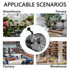 8/12/20/24 In Greenhouse Circulation Air Circulation Fan 115V Ceiling Wall Mount