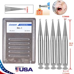 5Pcs/Pack Dental Round Carbide Bur For Slow Low Speed Latch Type RA1-RA8 po