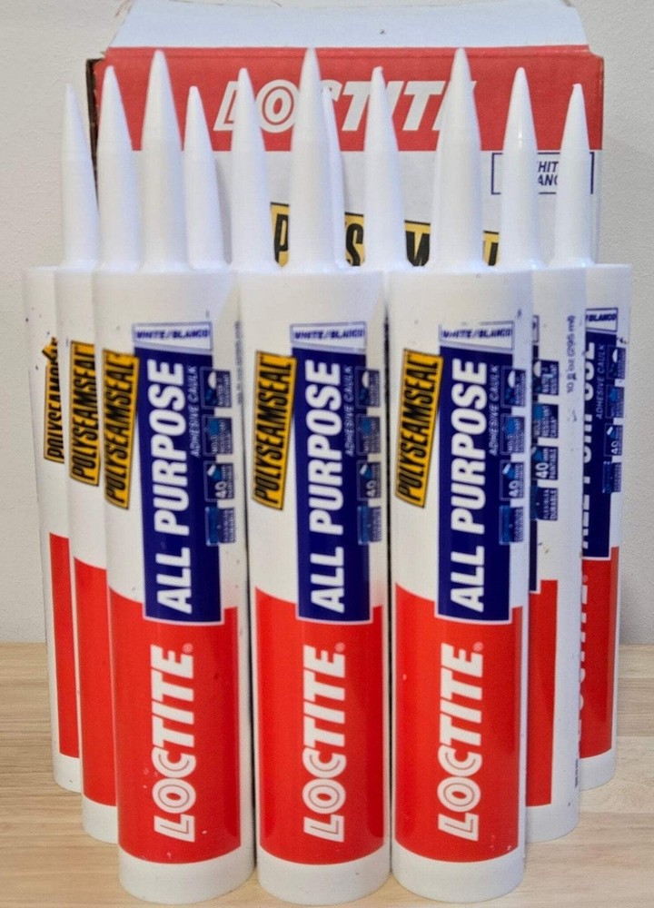 Loctite Polyseamseal White All Purpose Latex Caulk Sealant Case 10 oz of 12x 215