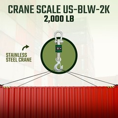 Outdoor Safe Stainless Steel 2000 lb Crane Scale Digital Display & 3″ Scoreboard