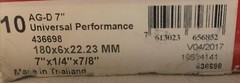 10 PCS- Box of Grinding Wheels-436698 Universal AG-D 7″ x 1/4″ x 7/8″ UP-Type 27