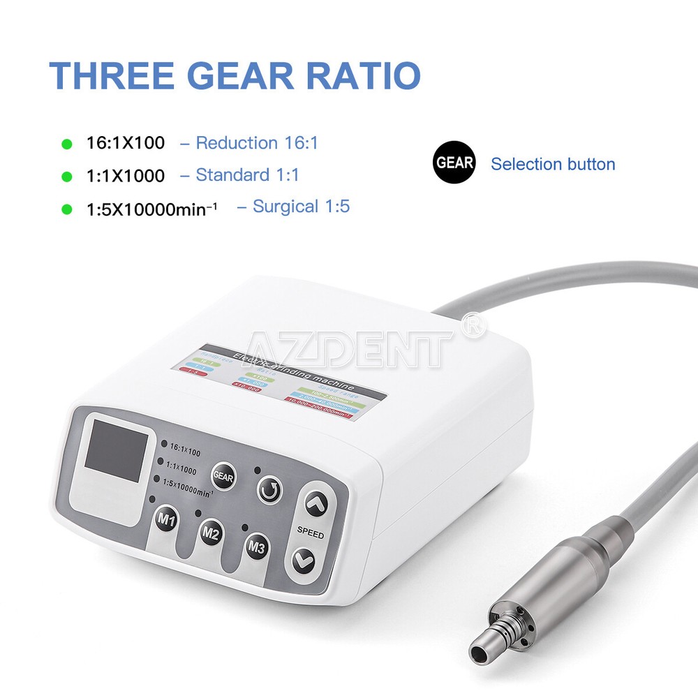 AZDENT Dental Brushless LED Electric Micro Motor 1:1/1:5/1:4.2 Fiber Handpiece