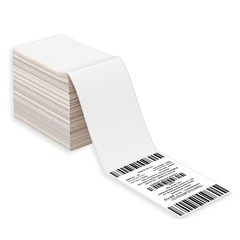 4″ x 6″ Fanfold Thermal Transfer Labels 4000 Labels 2000 Labels/Stack 2 Stacks