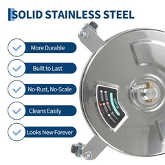 14″ Stainless Steel Pressure Washer Surface Cleaner 4 Wheels Driveway 4000PSI