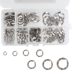 295 Pcs 304 Stainless Steel Spring Wave Washer Assortment Kit, 7 Sizes Wave Gask