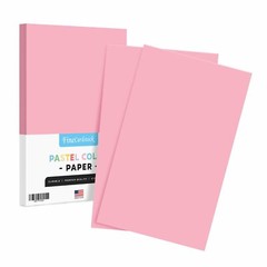 8.5 x 14 Pink Pastel Color Paper, Legal Size, 20lb Bond (75gsm), 50 Sheets