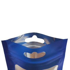 Blue/Silver Mylar Flat Zip Seal Bag for Cords/Cables/Hardware Accessory Products