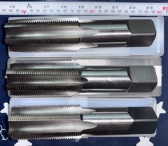 3pc SET Nachi 1-1/2-12 NF G H4 Tap 1-1/2” 12tpi Taper Plug Bottoming 1 of Each