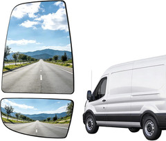 Driver Left Side Upper & Lower Mirror Glass for Ford Transit 150 250 350 2015-20