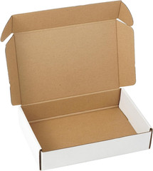 50 Pack 9″X6″X2″ Inch Small Shipping Boxes White Corrugated Cardboard Box for Sm