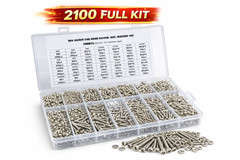 2100pcs Metric Screws Assortment kit, Hex Socket Head Cap, Bolts Nuts Washers