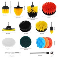ETOUPA 22 Pcs Drill Attachments Set, Scrub Pads & Sponge & Wire Colorful