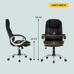 High Back Leather Office Chair Executive Office Desk Task Computer Chair