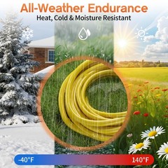 15 ft 10 Gauge Heavy Duty 3 Outlet Extension Cord Splitter with Indicator, Wa…