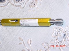 Vermont Gage M8.0 X 1.00 6H Thread Plug Gage GoPD 7.350 NoGO 7.500 TPG-11-53