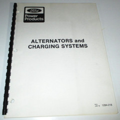 Ford Alternators & Charging Systems Manual 1/78 OEM 1294-218